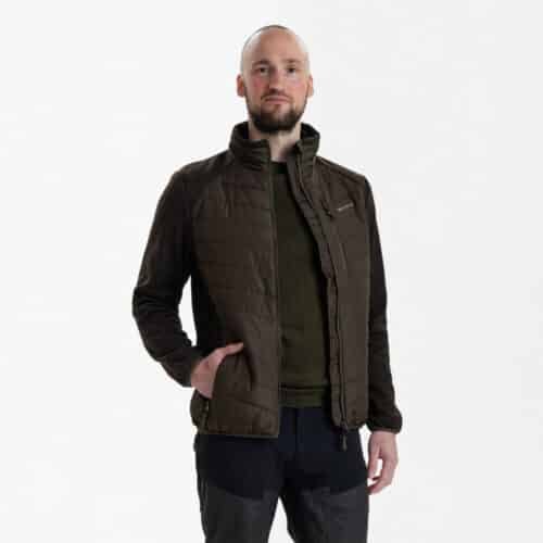 Deerhunter Moor Vattereret Jakke Med Strik - Brown Leaf