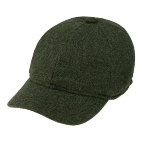 Fiebig Baseballcap Shetland Wool Melange Earflaps - Olive Green