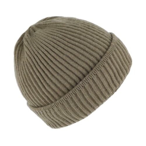 Fiebig Knitted Beanie Merino Solid - Taupe