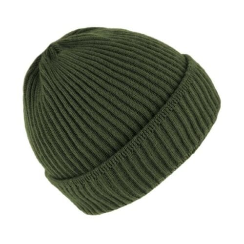 Fiebig Knitted Beanie Merino Solid - Olive Green