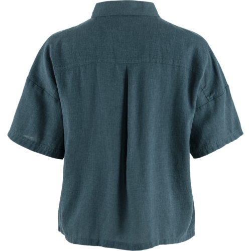 Fjällräven Övik Hemp Camp Shirt SS W - Mountain Blue