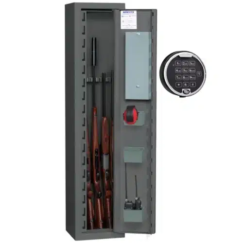 Nordhunt 40E 5 stk. Våbenskab m/kodelås - 151x33x33