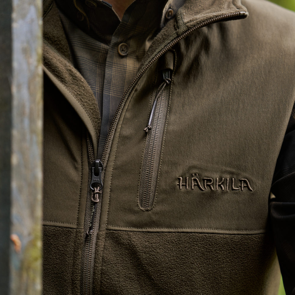 Härkila Fjell Fleece Vest i farven Hunting Green/Willow Green