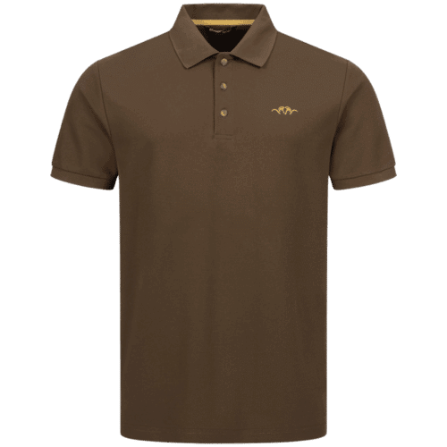 Blaser Solid Polo Shirt - Dark Brown