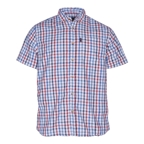 Pinewood summer shirt s/s -white/blue