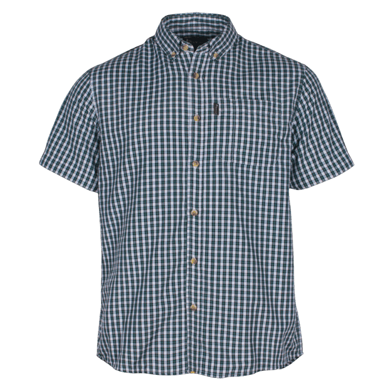 Pinewood Summer Shirt – D. Green / White