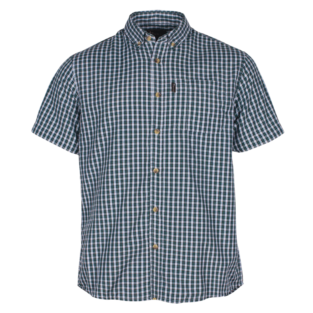 Pinewood Summer Skjorte i mørkegrønne og hvide tern