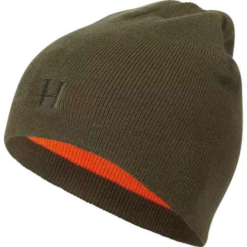 Härkila Reversible Beanie - Willow Green / Orange