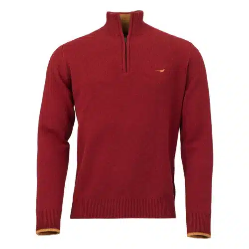 Laksen Brompton Zip Neck - Wine