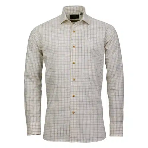 Laksen Jerrod Cotton Wool Skjorte - Gorse / Olive