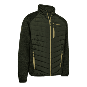 Deerhunter Moor Vatteret Jakke – Forest Ember Deerhunter Moor Vatteret Jakke i grøn med kontrastfarvet lynlås