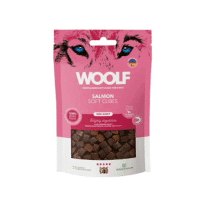 Woolf Soft Cubes Salmon – 100g Woolf Soft Cubes Salmon - 100g
