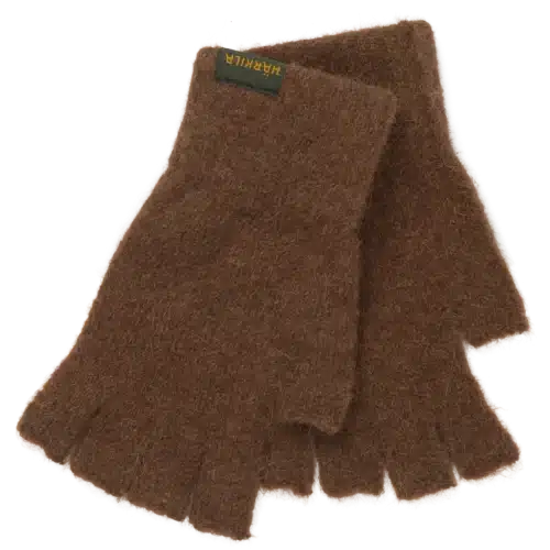 Härkila Alpacka Half Finger Handsker - Pinecone Brown