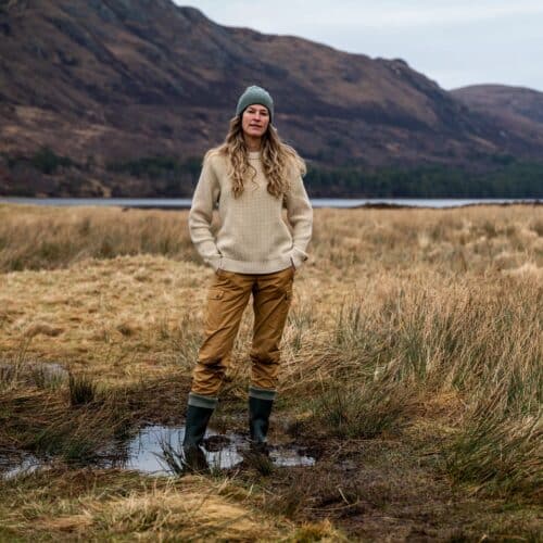 Fjällräven Övik Waffle Knit W - Light Beige