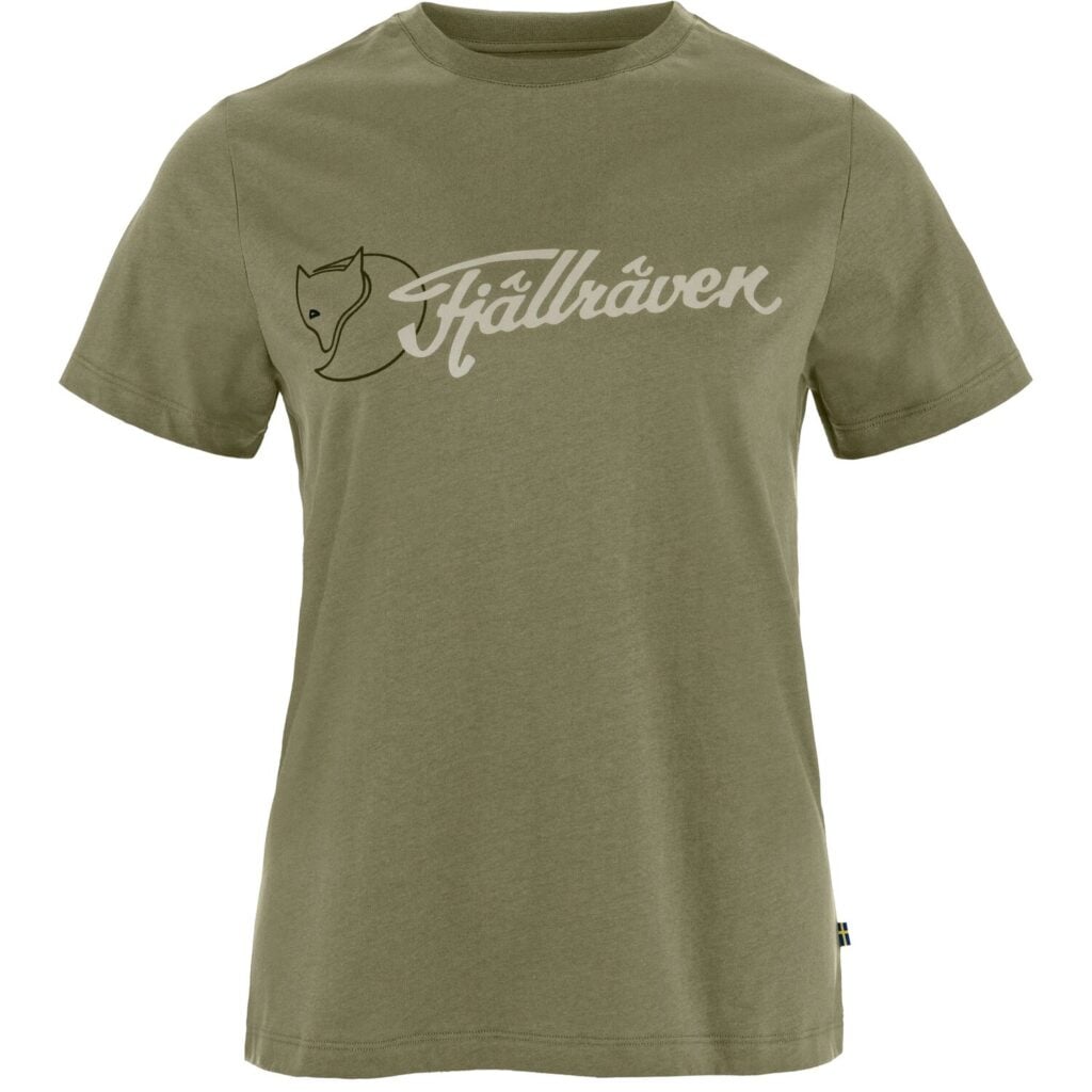 T-shirt i økologisk bomuld med et tryk foran hentet fra Fjällrävens arkiver. Fremstillet uden PFAS.