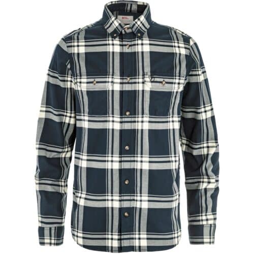 Fjällräven Övik Lite Flannel Shirt M - Dark Navy-Chalk White