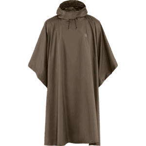 Lang regnponcho fra Fjällräven i farven dark olive