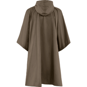 Lang regnponcho fra Fjällräven i farven dark olive