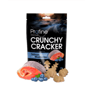 Profine Crunchy Cracker – Salmon & Blueberries Profine Crunchy Cracker Salmon enriched with Blueberries