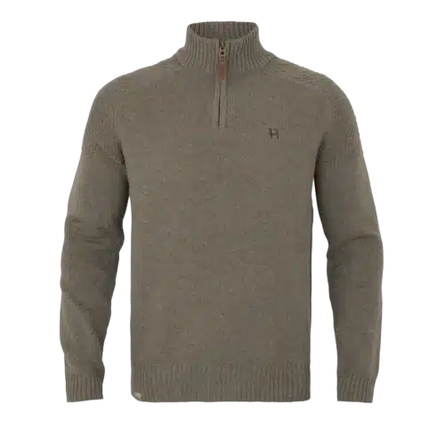 Härkila Vincent Merino Pullover Med Halv Lynlås - Dark Sand