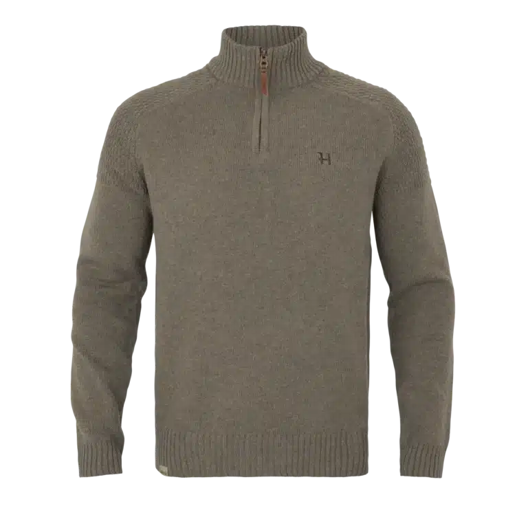Härkila Vincent Merino Pullover Med Halv Lynlås - Dark Sand
