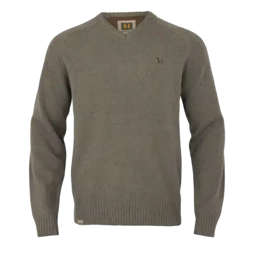 Härkila Vincent Merino V-Neck Pullover - Dark Sand