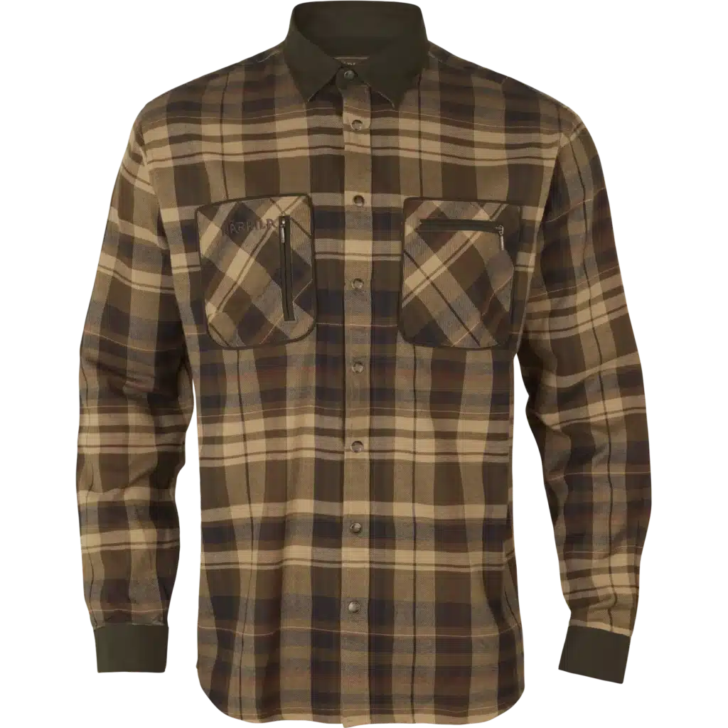 Härkila Pajala Shirt - Beige w/Brown