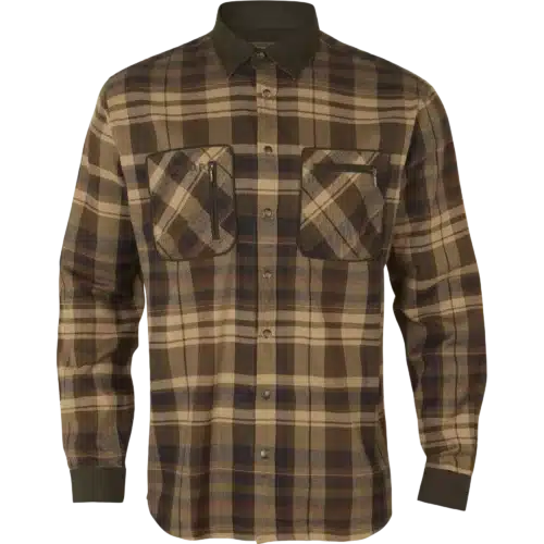 Härkila Pajala Shirt - Beige w/Brown