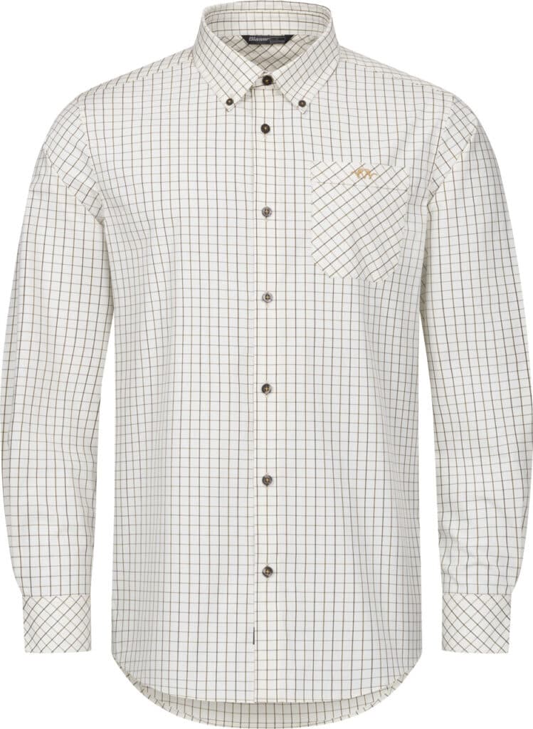 Blaser Chris Shirt - Creme/Brown Check