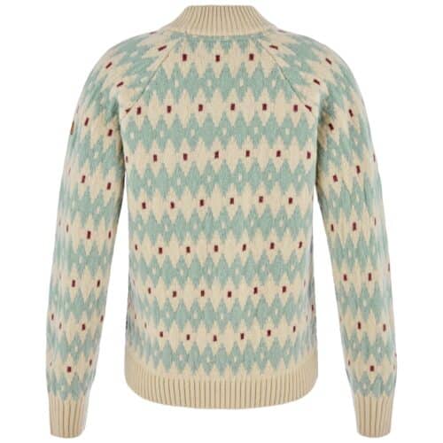 Fjällräven Övik Jacquard Knit W - Light Beige/Misty Green