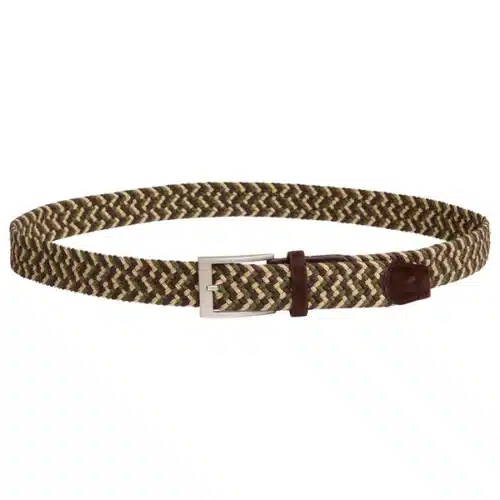 Laksen Elastic Belt Multicolor - Green/Brown