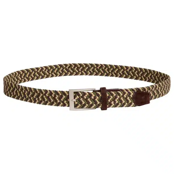 Laksen Elastic Belt Multicolor - Green/Brown
