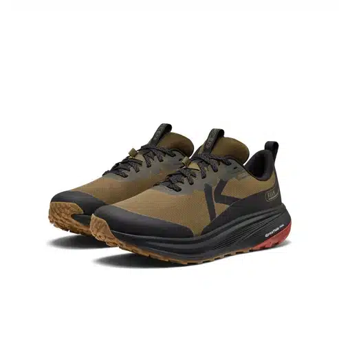 Keen Men's Roam Waterproof Trail Running Shoe - Dark Olive/Burnt Brick
