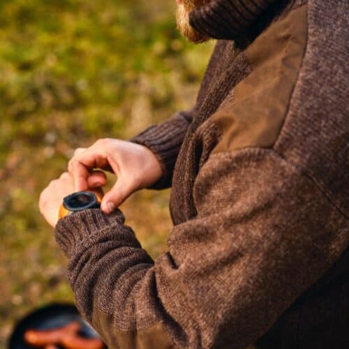Pinewood Hurricane Sweater M's - Brown Melange
