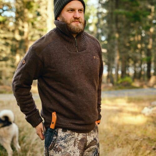 Pinewood Hurricane Sweater M's - Brown Melange